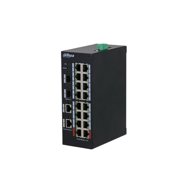 HS3220-16GT-190 20-Port Unmanaged Hardened Switch with 16-Port PoE Dahua