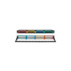Patch Panel CAT5e Utp 24P 19' 1U' Με Οδηγό Καλωδίων Color