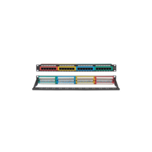 Patch Panel CAT6 Utp 24P 19'' 1U Με Οδηγό Καλωδίων Color