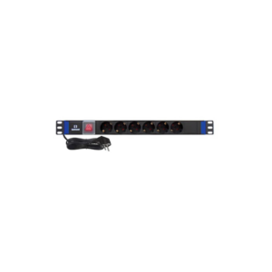 Πολύμπριζο Rack 1U 6 Θέσεων Με Διακόπτη Safewell
