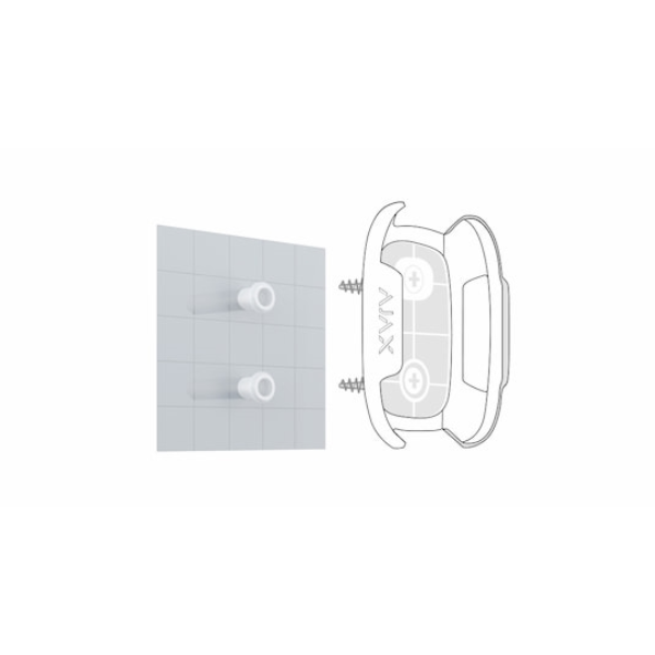 Holder for Button or Double button White AJAX