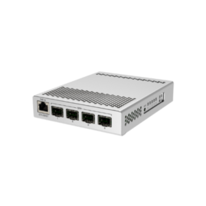 CRS305-1G-4S+IN Cloud Router Switch 305-1G-4S+IN with 800MHz CPU, 512MB RAM, 1xGigabit LAN, 4 x SFP+ cages, RouterOS L5 or Switc