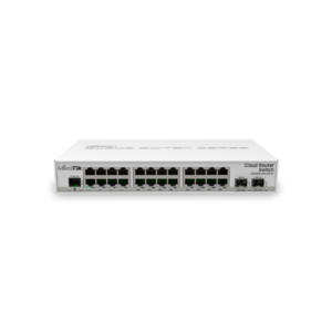 CRS326-24G-2S+IN Cloud Router Switch 326-24G-2S+IN with 800 MHz CPU, 512MB RAM, 24xGigabit LAN, 2xSFP+ cages, RouterOS L5 or Swi