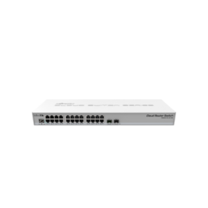 CRS326-24G-2S+RM Cloud Router Switch 326-24G-2S+RM with 800 MHz CPU, 512MB RAM, 24xGigabit LAN, 2xSFP+ cages, RouterOS L5 or Swi