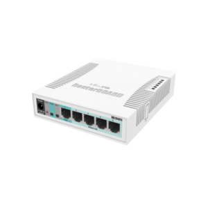 CSS106-5G-1S RB260GS with 5 Gigabit ports and SFP cage, SwOS, plastic case, PSU Mikrotik