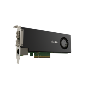 CCR2004-1G-2XS-PCIe Cloud Core Router 2004-1G-2XS-PCIe network interface card with quad-core ARMv8 64-bit AL32400 CPU, 4GB RAM,