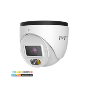 TD-9544S5L-C(D/PE/AW2) 4MP TVT Dual Illumination IPC Turret Metal, IR20-30m, built-in Mic, 2.8mm